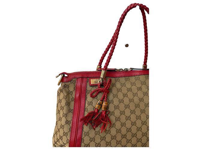 Borsa a tracolla Gucci in pelle rossa Rosso - vista 2