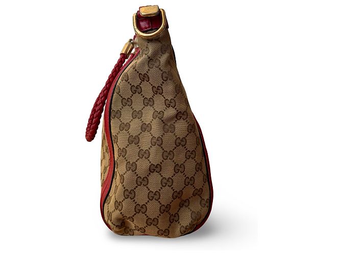 Borsa a tracolla Gucci in pelle rossa Rosso - vista 4