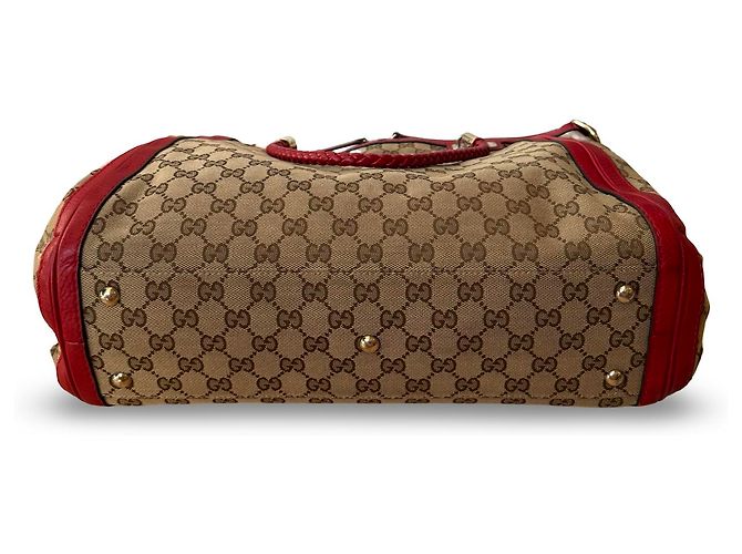 Borsa a tracolla Gucci in pelle rossa Rosso - vista 5