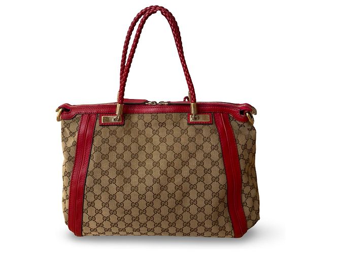 Borsa a tracolla Gucci in pelle rossa Rosso - vista 7