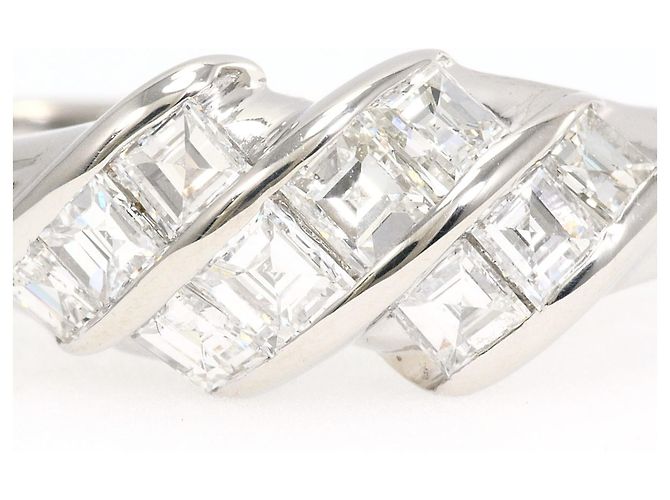 Autre Marque Anello fede in platino PT900 con diamante - vista 2