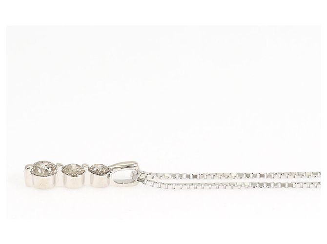 Autre Marque Collar de oro blanco de 18K y diamantes Dorado - vista 2