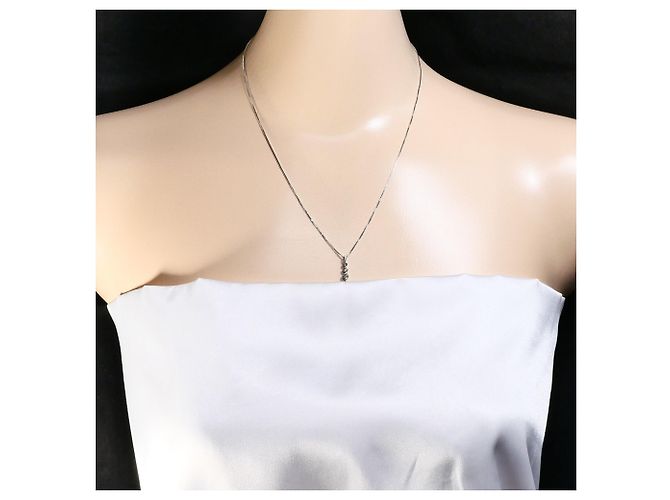 Autre Marque Collar de oro blanco de 18K y diamantes Dorado - vista 6