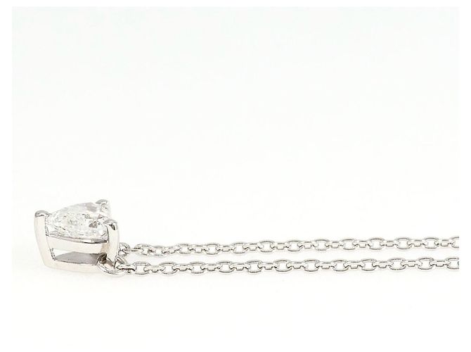 Autre Marque Colar em ouro branco 18K com diamante Dourado - vista 2