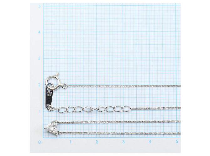 Autre Marque Colar em ouro branco 18K com diamante Dourado - vista 4