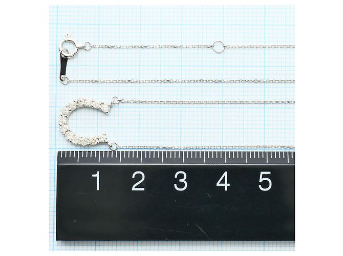 Autre Marque Halskette aus 18K Weißgold mit Diamant Golden - Ansicht 4