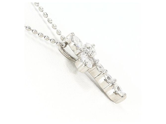 Autre Marque Platin-Halskette mit Diamant - Ansicht 2
