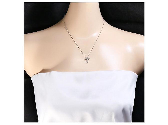 Autre Marque Platin-Halskette mit Diamant - Ansicht 5