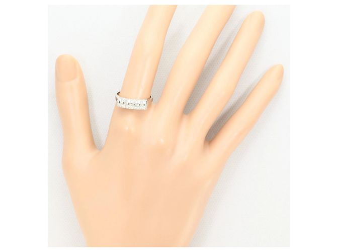 Autre Marque Bague alliance en platine et diamants - vue 7