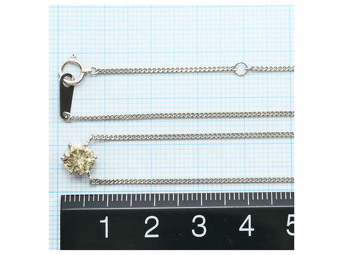 Autre Marque Collana in platino con diamante brown Marrone - vista 5
