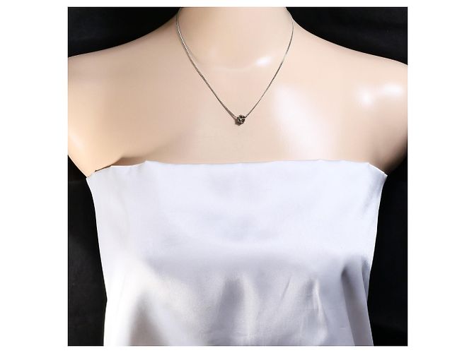 Autre Marque Collana in platino con diamante brown Marrone - vista 6