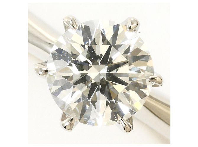 Autre Marque Anel aliança de platina com diamante - vista 2