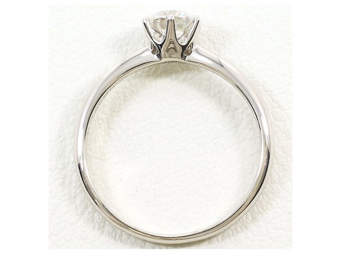 Autre Marque Anel aliança de platina com diamante - vista 3