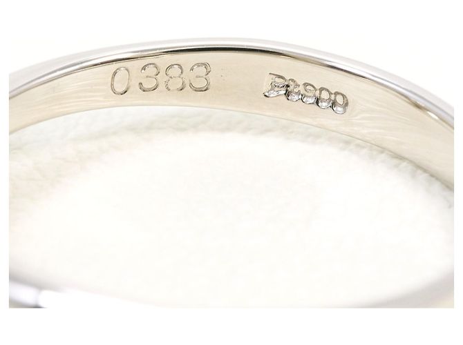 Autre Marque Anel aliança de platina com diamante - vista 5