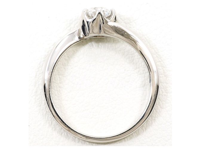 Autre Marque Anello fede in platino con diamante e zaffiro - vista 3