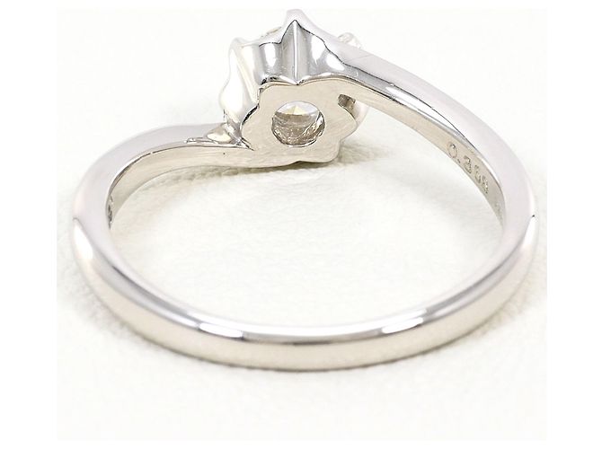 Autre Marque Anello fede in platino con diamante e zaffiro - vista 4