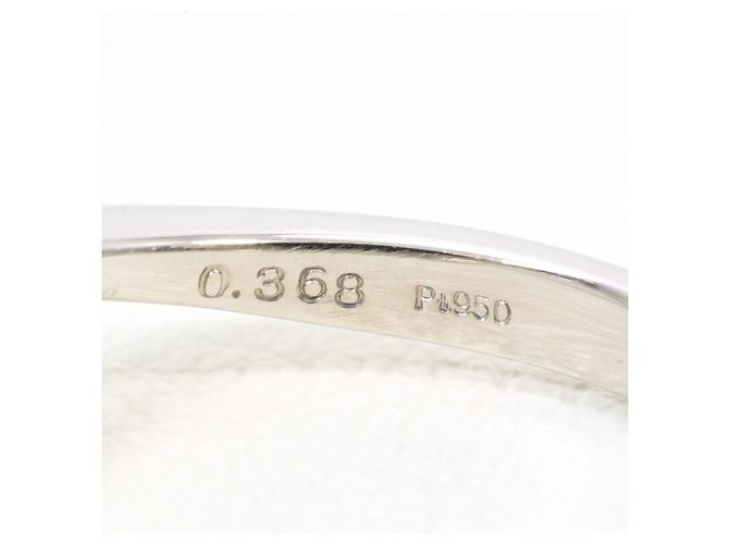 Autre Marque Anello fede in platino con diamante e zaffiro - vista 5