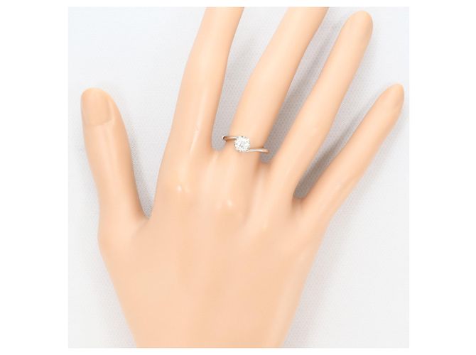 Autre Marque Anello fede in platino con diamante e zaffiro - vista 7