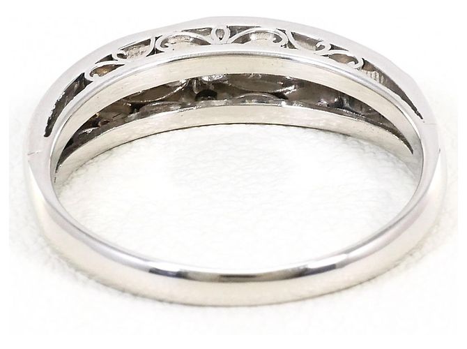 Autre Marque Platin-Ehering mit Diamant - Ansicht 3