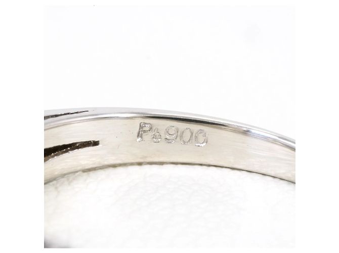 Autre Marque Platin-Ehering mit Diamant - Ansicht 4