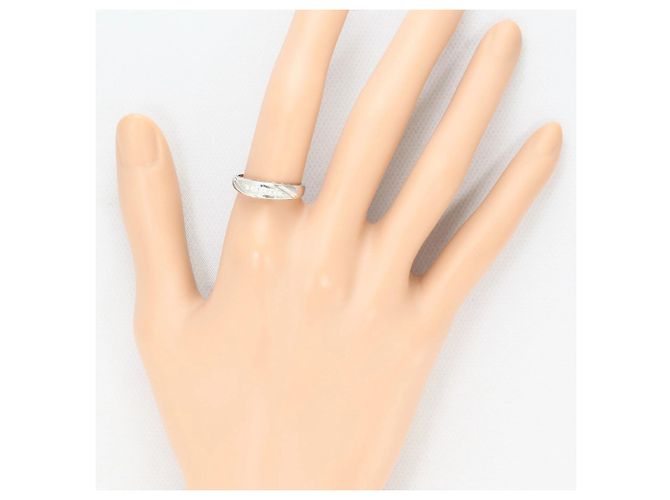 Autre Marque Platin-Ehering mit Diamant - Ansicht 6