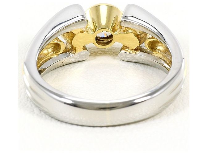 Autre Marque Anello fede in oro 18K con diamante D'oro - vista 4