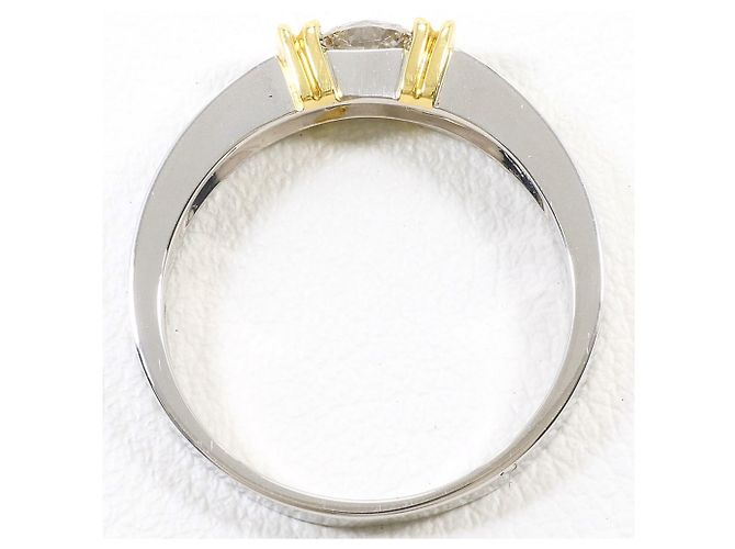 Autre Marque Anello fede elegante in platino e oro D'oro - vista 3