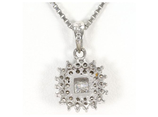 Autre Marque Collana in platino con pendente in diamante - vista 3