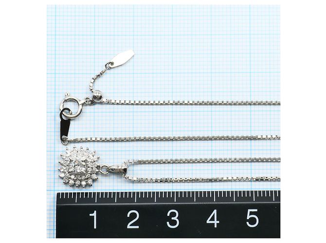Autre Marque Collana in platino con pendente in diamante - vista 5