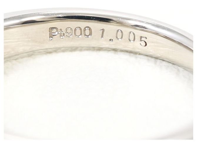 Autre Marque Platin-Bandring mit Diamant - Ansicht 5