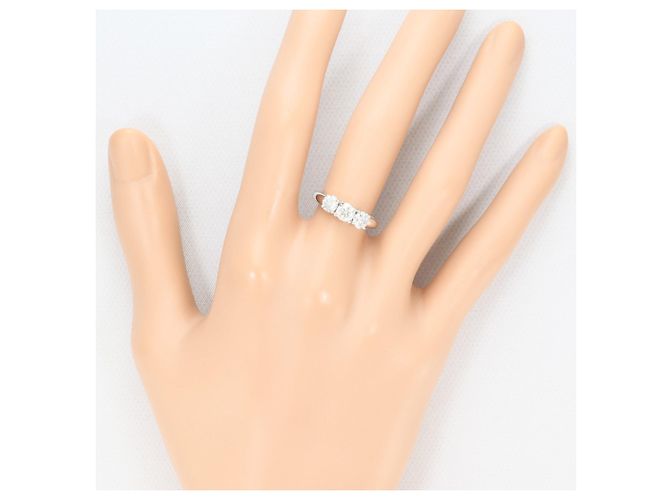 Autre Marque Platin-Bandring mit Diamant - Ansicht 6
