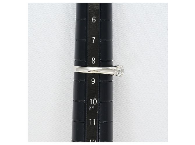 Autre Marque Platin-Bandring mit Diamant - Ansicht 7