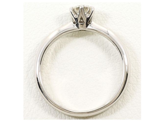 Autre Marque Platin-Ehering mit Diamant - Ansicht 3
