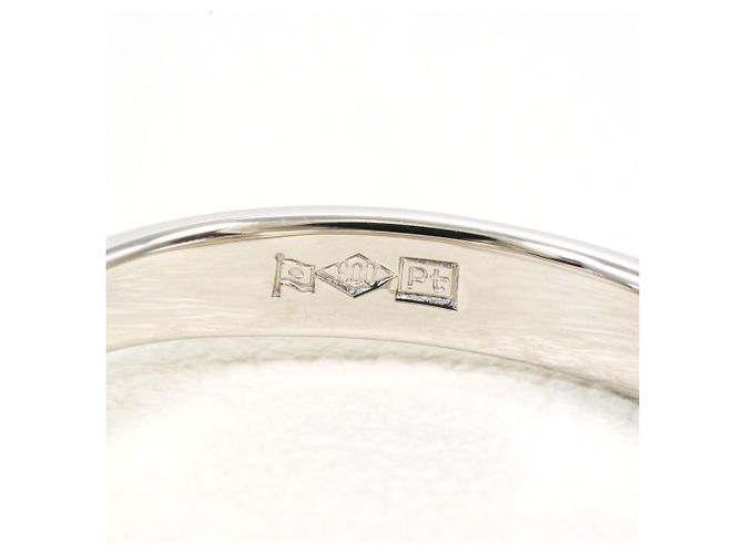 Autre Marque Platin-Ehering mit Diamant - Ansicht 5