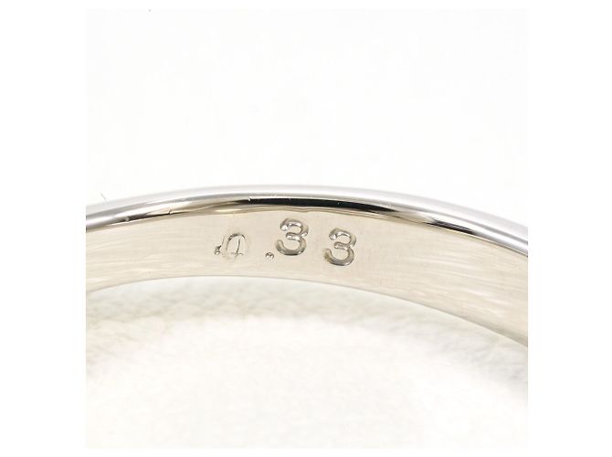 Autre Marque Platin-Ehering mit Diamant - Ansicht 6