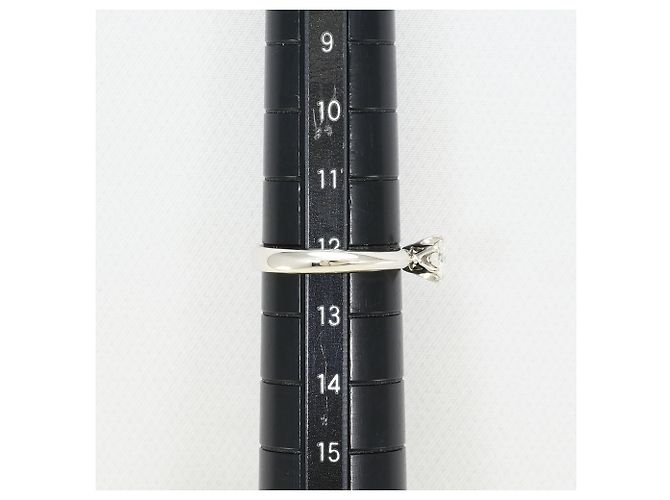 Autre Marque Platin-Ehering mit Diamant - Ansicht 8