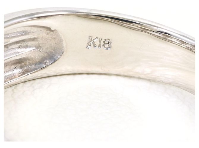 Autre Marque 18K White Gold Band Ring with Diamond Golden - view 5