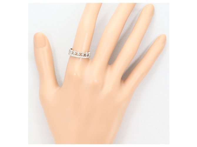 Autre Marque 18K White Gold Band Ring with Diamond Golden - view 7
