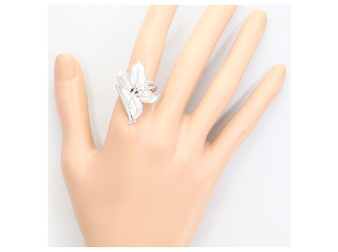 Autre Marque Ehering aus 18K Weißgold mit Diamant Golden - Ansicht 7