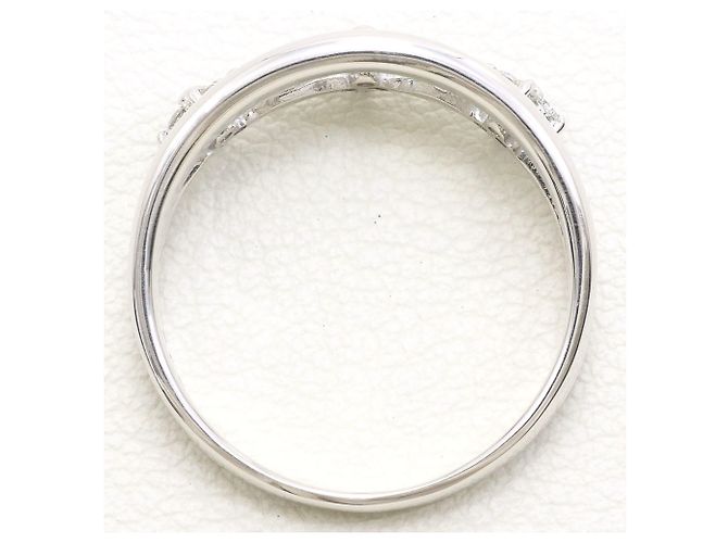 Autre Marque Anello fede in oro bianco 18K con diamante D'oro - vista 3