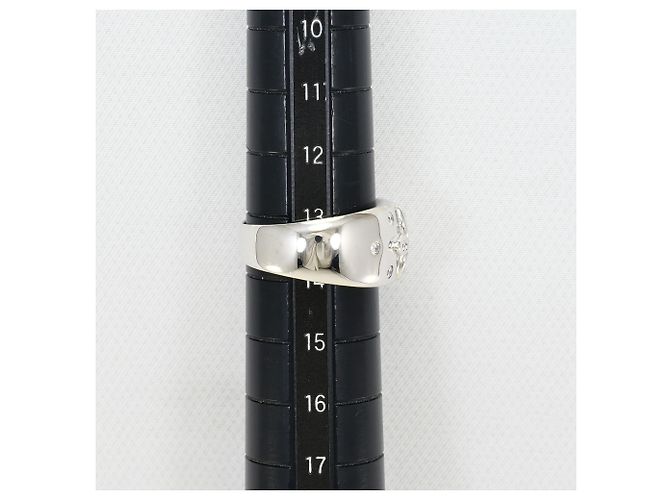 Autre Marque Anello fede in oro bianco 18K e diamanti D'oro - vista 8