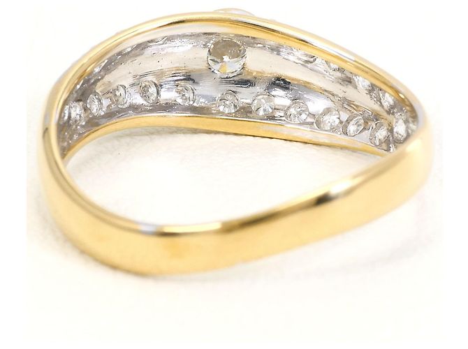 Autre Marque Anello fede in oro 18K con diamante D'oro - vista 4