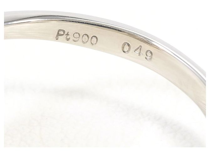 Autre Marque Anello fede in platino e diamanti - vista 5