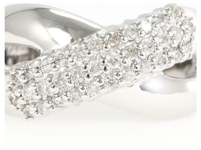 Autre Marque Ehering aus 14K Weißgold mit Diamant Golden - Ansicht 2