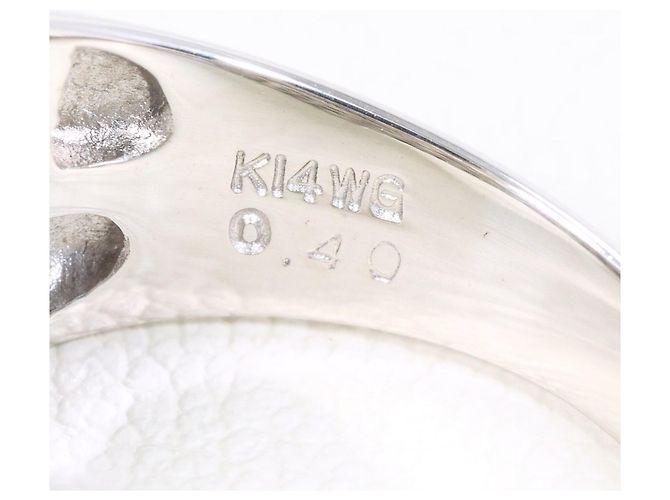 Autre Marque Ehering aus 14K Weißgold mit Diamant Golden - Ansicht 5