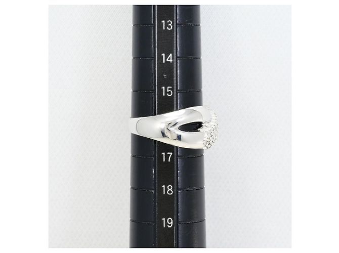 Autre Marque Ehering aus 14K Weißgold mit Diamant Golden - Ansicht 7