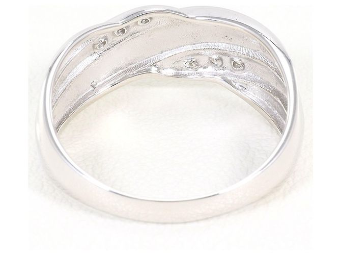 Autre Marque Anello fede in oro bianco 14K con diamante D'oro - vista 3