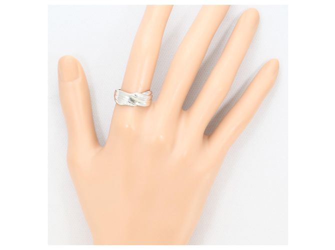 Autre Marque Anello fede in oro bianco 14K con diamante D'oro - vista 5