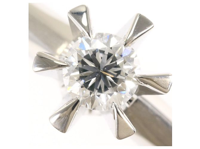 Autre Marque PT900 Platin-Ehering mit Diamant - Ansicht 2