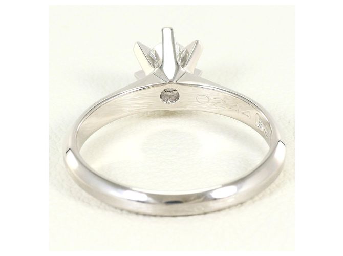 Autre Marque PT900 Platin-Ehering mit Diamant - Ansicht 4